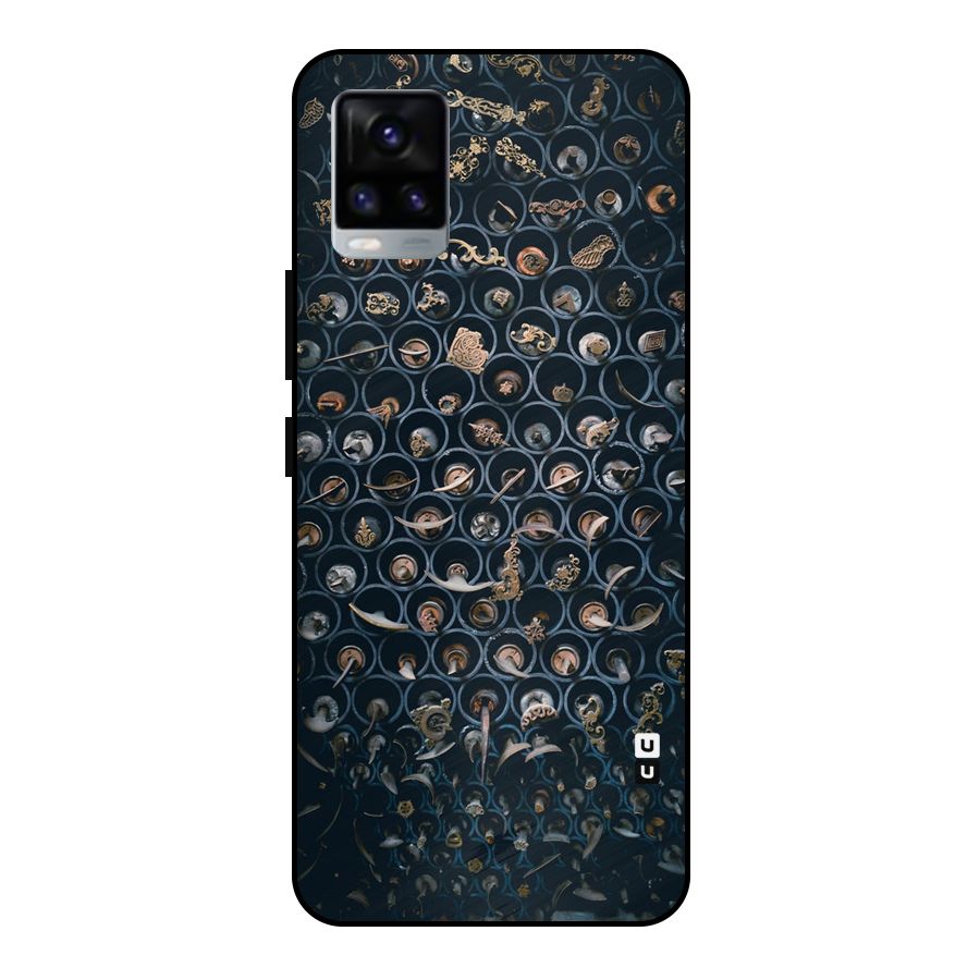 Ancient Wall Circles Metal Back Case for Vivo V20
