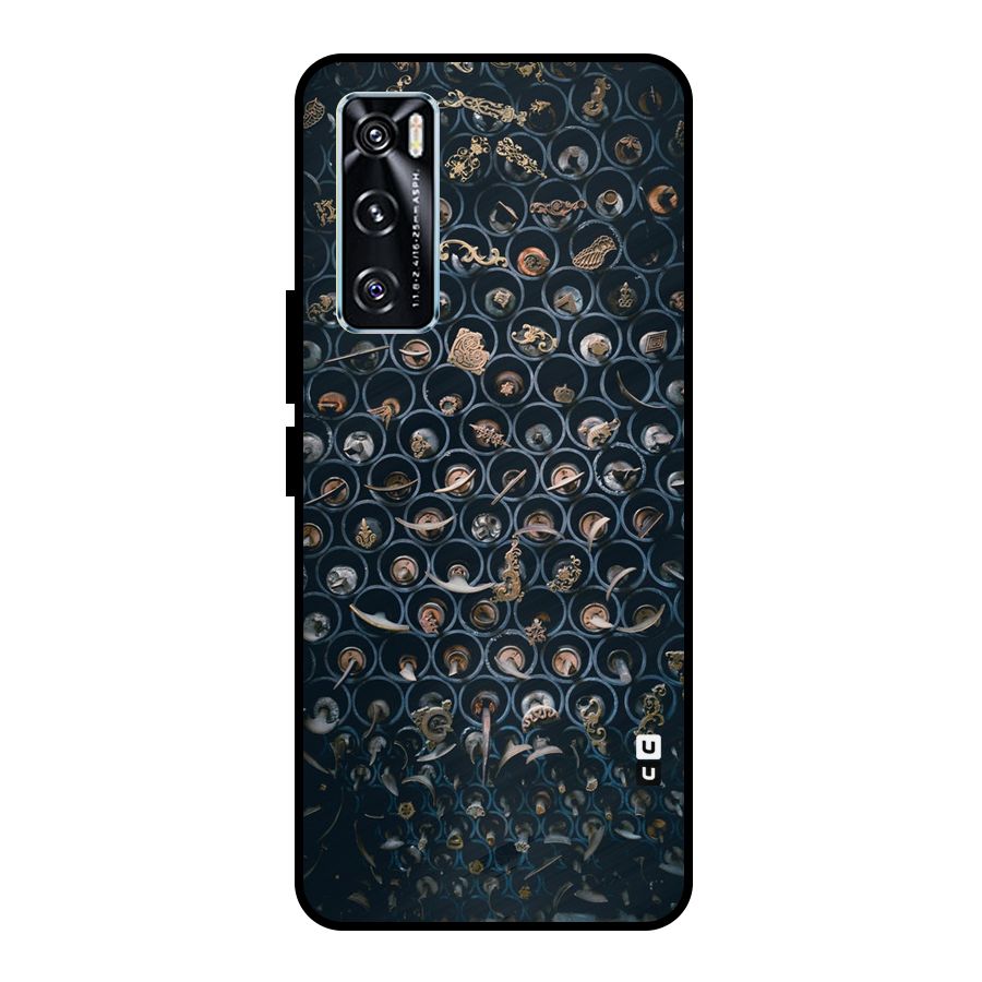 Ancient Wall Circles Metal Back Case for Vivo V20 SE