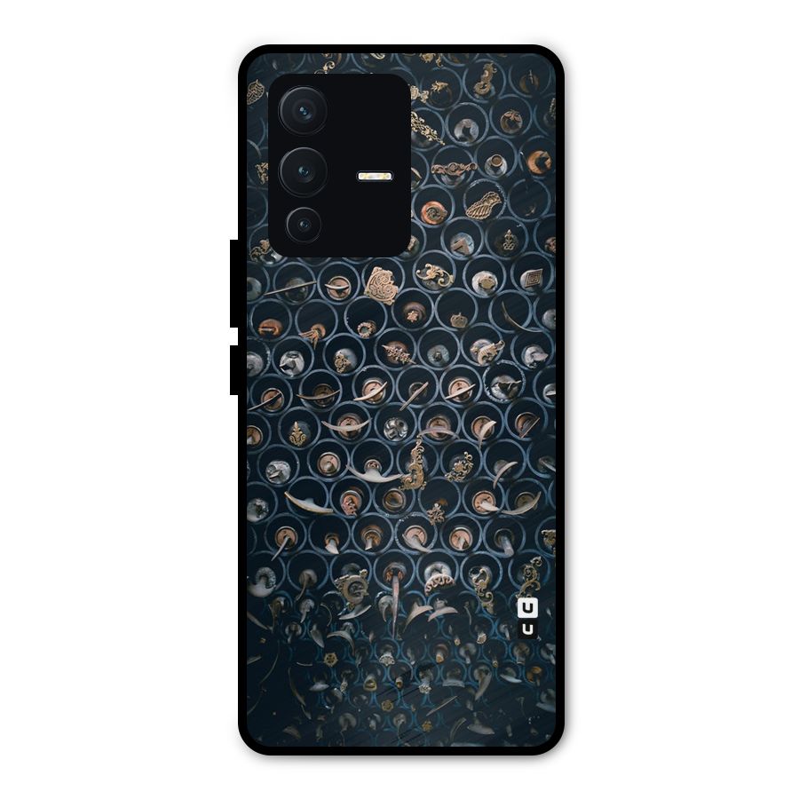 Ancient Wall Circles Metal Back Case for Vivo V23 Pro