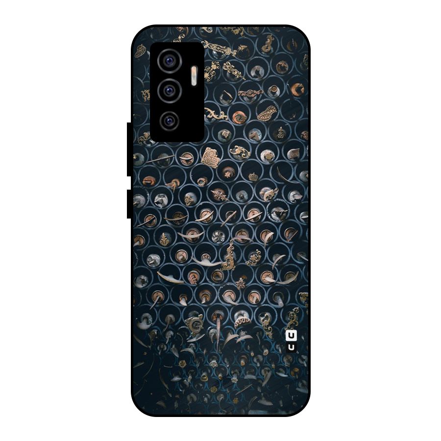 Ancient Wall Circles Metal Back Case for Vivo V23e