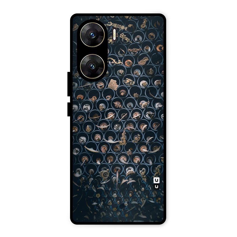 Ancient Wall Circles Metal Back Case for Vivo V29e