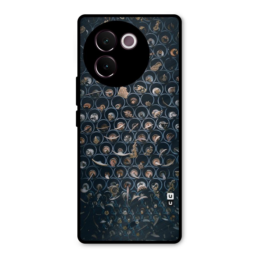 Ancient Wall Circles Metal Back Case for Vivo V30e
