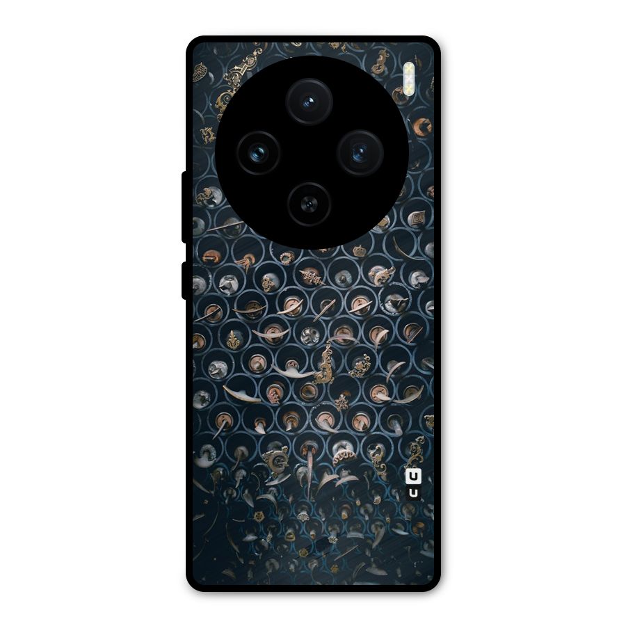 Ancient Wall Circles Metal Back Case for Vivo X100