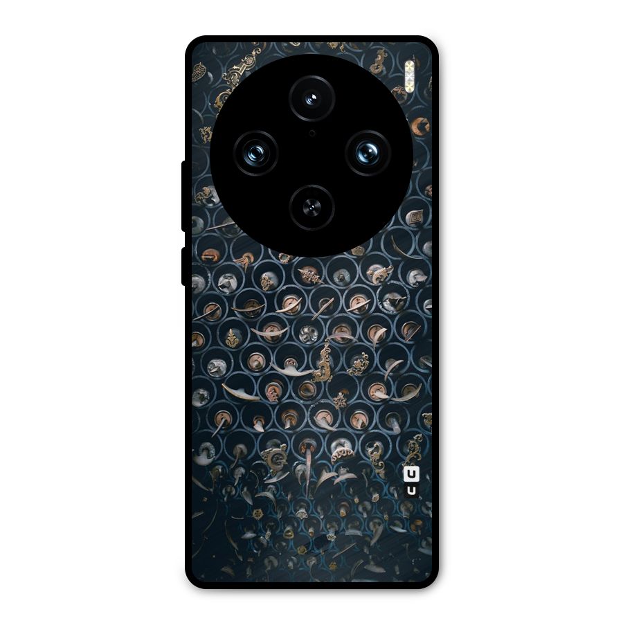 Ancient Wall Circles Metal Back Case for Vivo X100 Pro