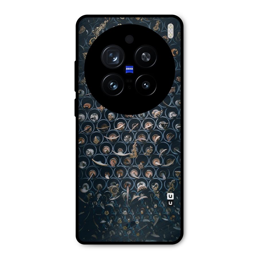 Ancient Wall Circles Metal Back Case for Vivo X200 Pro