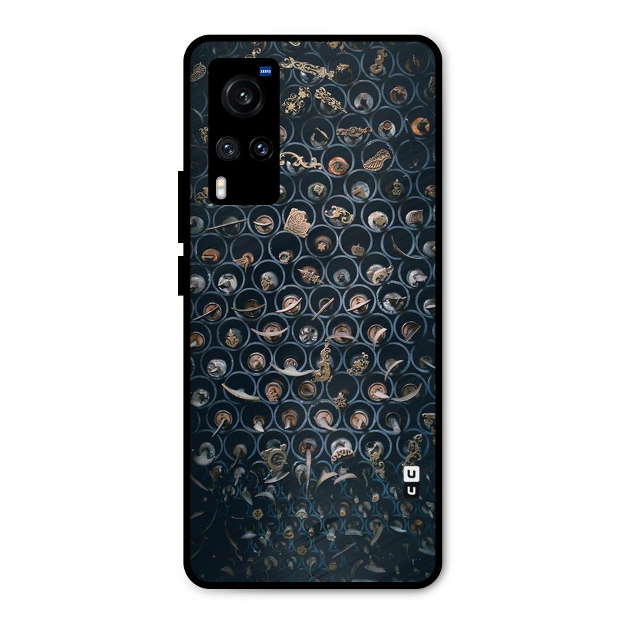 Ancient Wall Circles Metal Back Case for Vivo X60