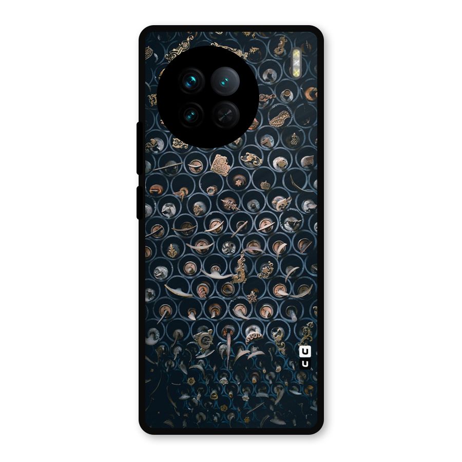Ancient Wall Circles Metal Back Case for Vivo X90