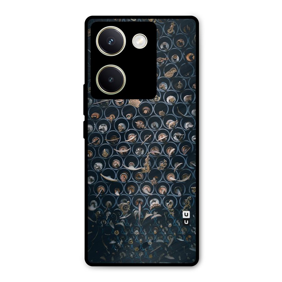 Ancient Wall Circles Metal Back Case for Vivo Y200 Pro