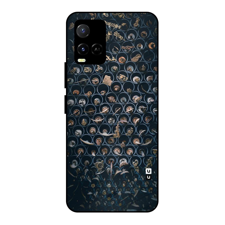 Ancient Wall Circles Metal Back Case for Vivo Y21