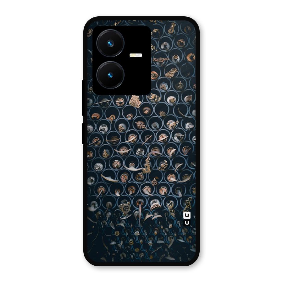 Ancient Wall Circles Metal Back Case for Vivo Y22