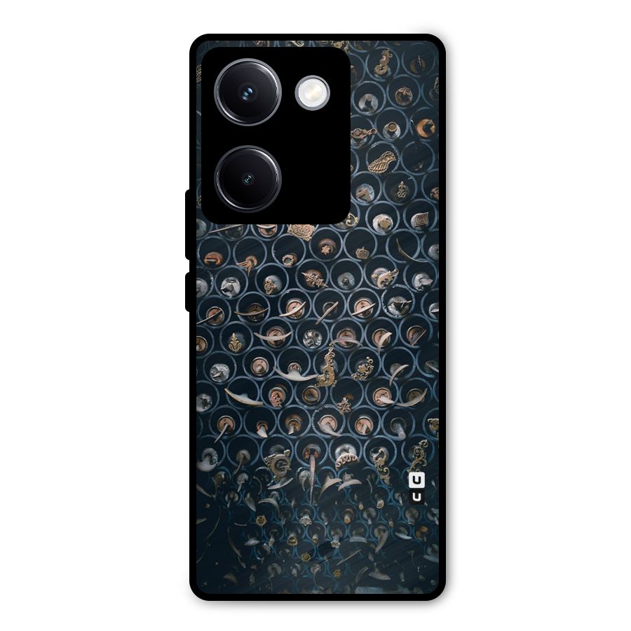 Ancient Wall Circles Metal Back Case for Vivo Y300 Plus
