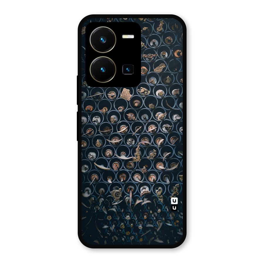 Ancient Wall Circles Metal Back Case for Vivo Y35