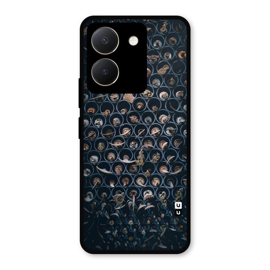 Ancient Wall Circles Metal Back Case for Vivo Y36