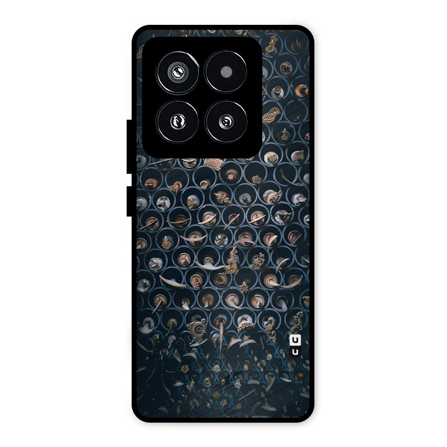 Ancient Wall Circles Metal Back Case for Xiaomi 14 Pro