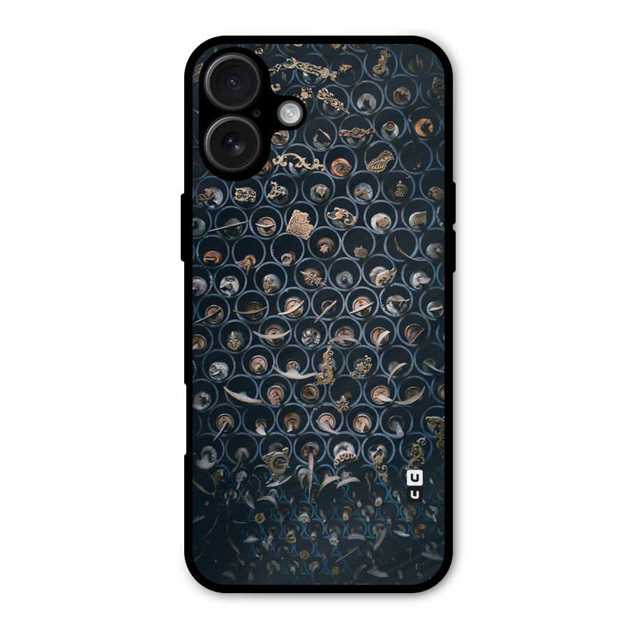 Ancient Wall Circles Metal Back Case for iPhone 16 Plus