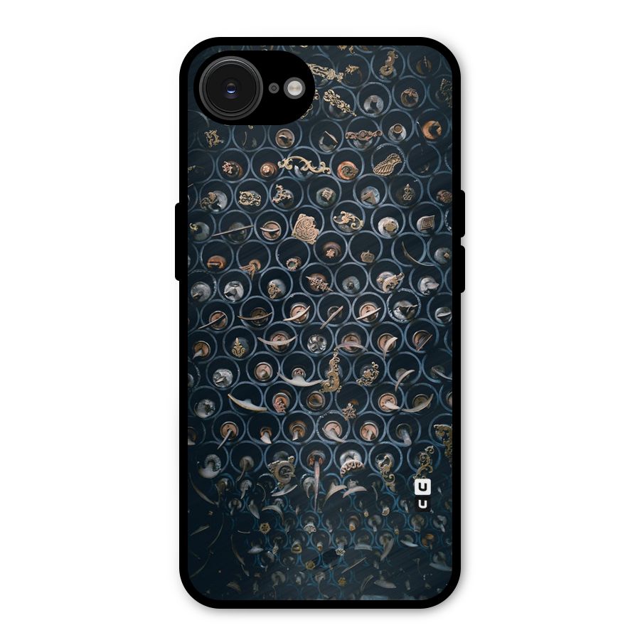 Ancient Wall Circles Metal Back Case for iPhone 16e