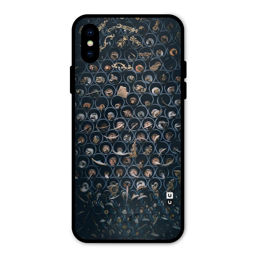 Ancient Wall Circles Metal Back Case for iPhone X
