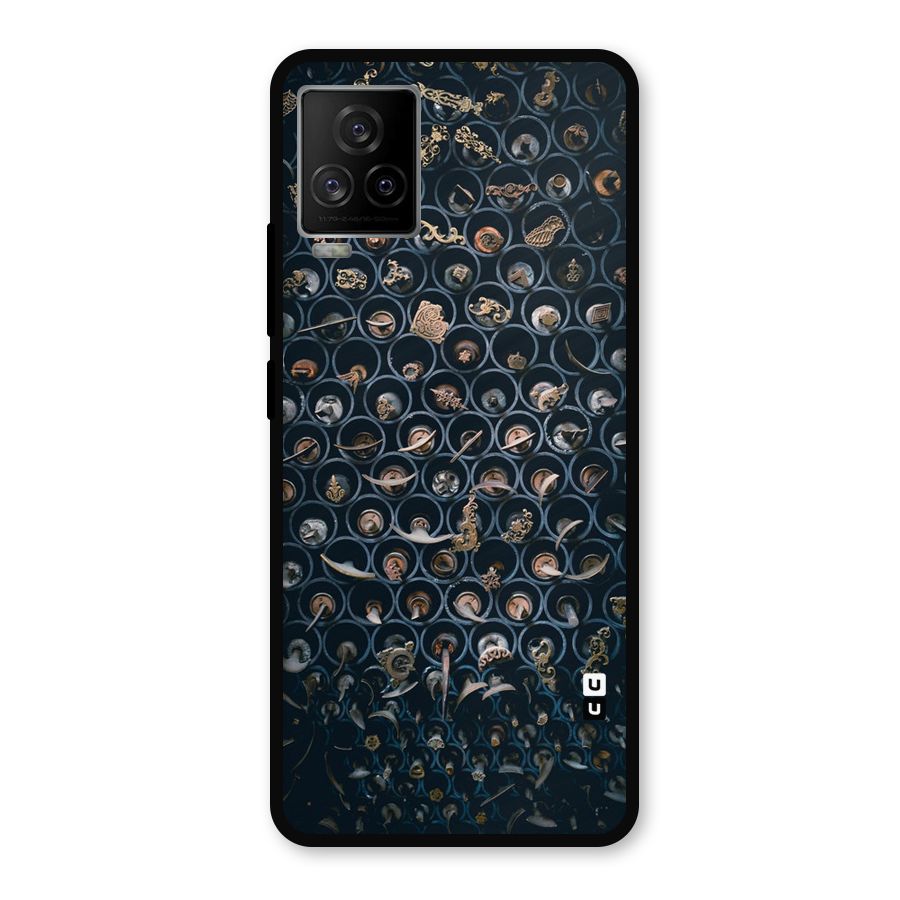 Ancient Wall Circles Metal Back Case for iQOO 7 Legend 5G