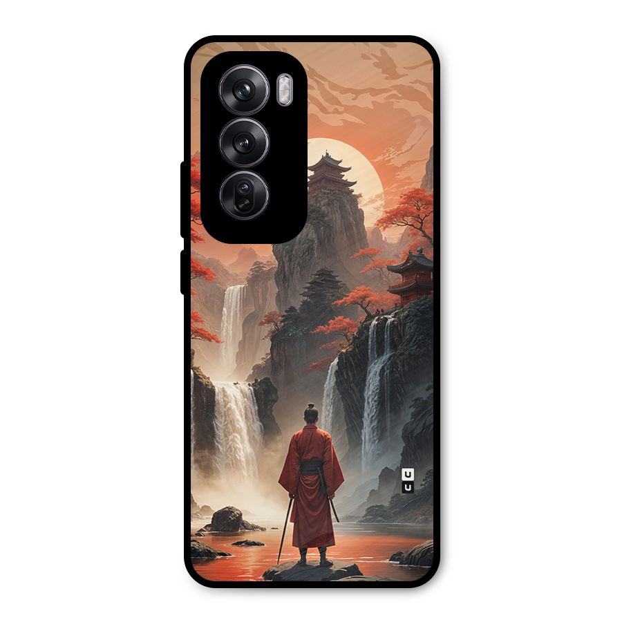 Ancient Waterfall Metal Back Case for Oppo Reno12 Pro