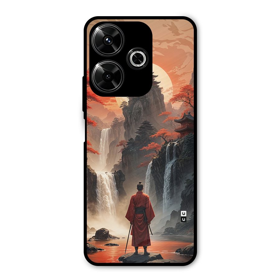 Ancient Waterfall Metal Back Case for Poco M6 Plus