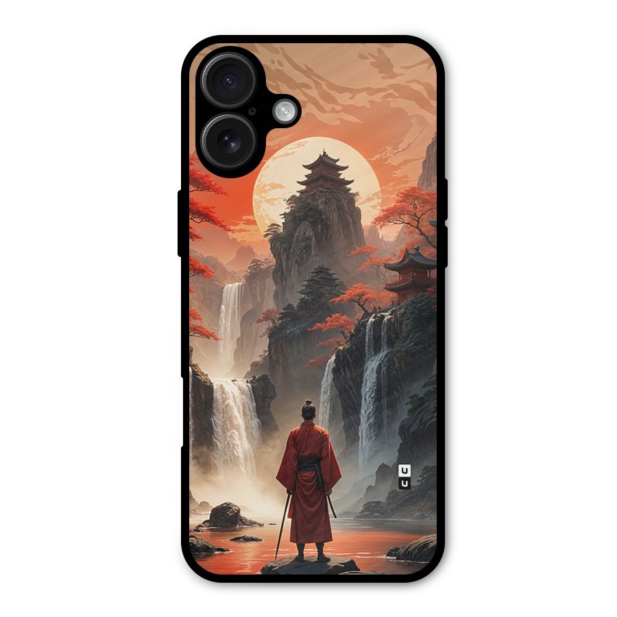 Ancient Waterfall Metal Back Case for iPhone 16 Plus