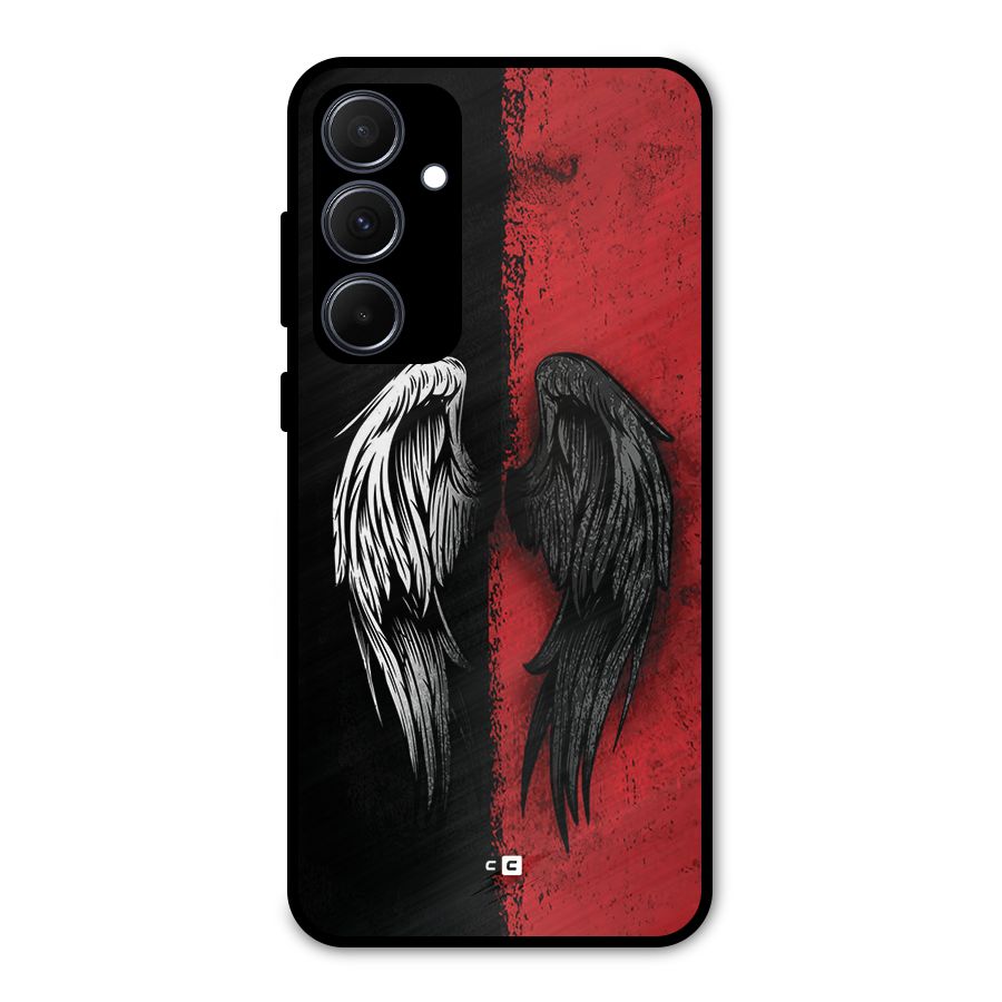 Angle Demon Wings Metal Back Case for Galaxy A35