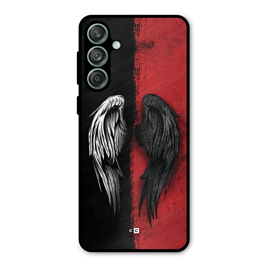 Angle Demon Wings Metal Back Case for Galaxy M55 5G