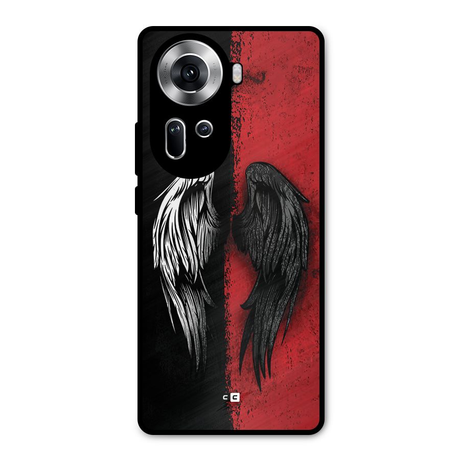 Angle Demon Wings Metal Back Case for Oppo Reno11 5G
