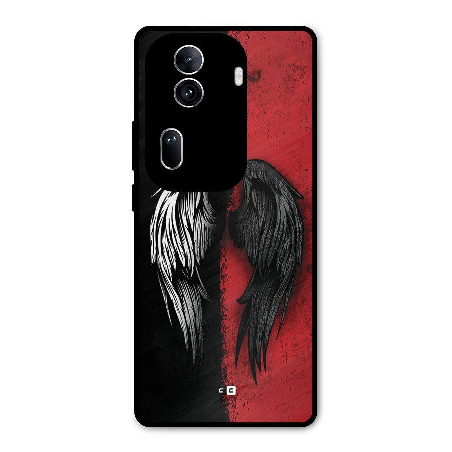 Angle Demon Wings Metal Back Case for Oppo Reno11 Pro 5G