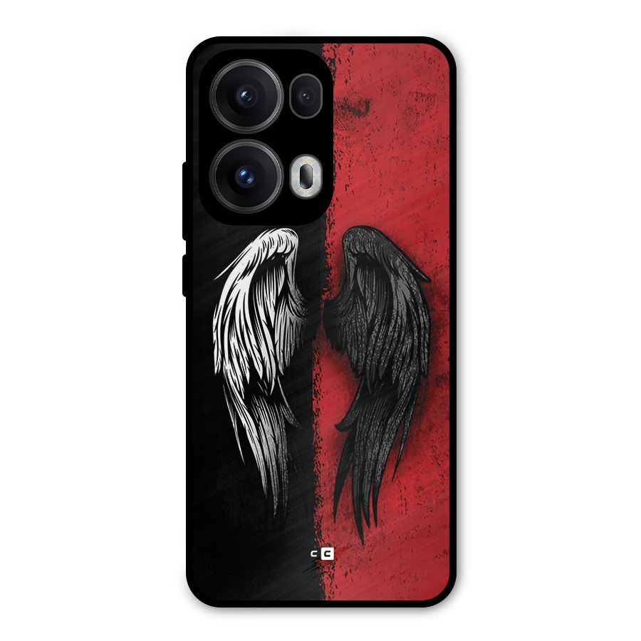 Angle Demon Wings Metal Back Case for Oppo Reno13 Pro