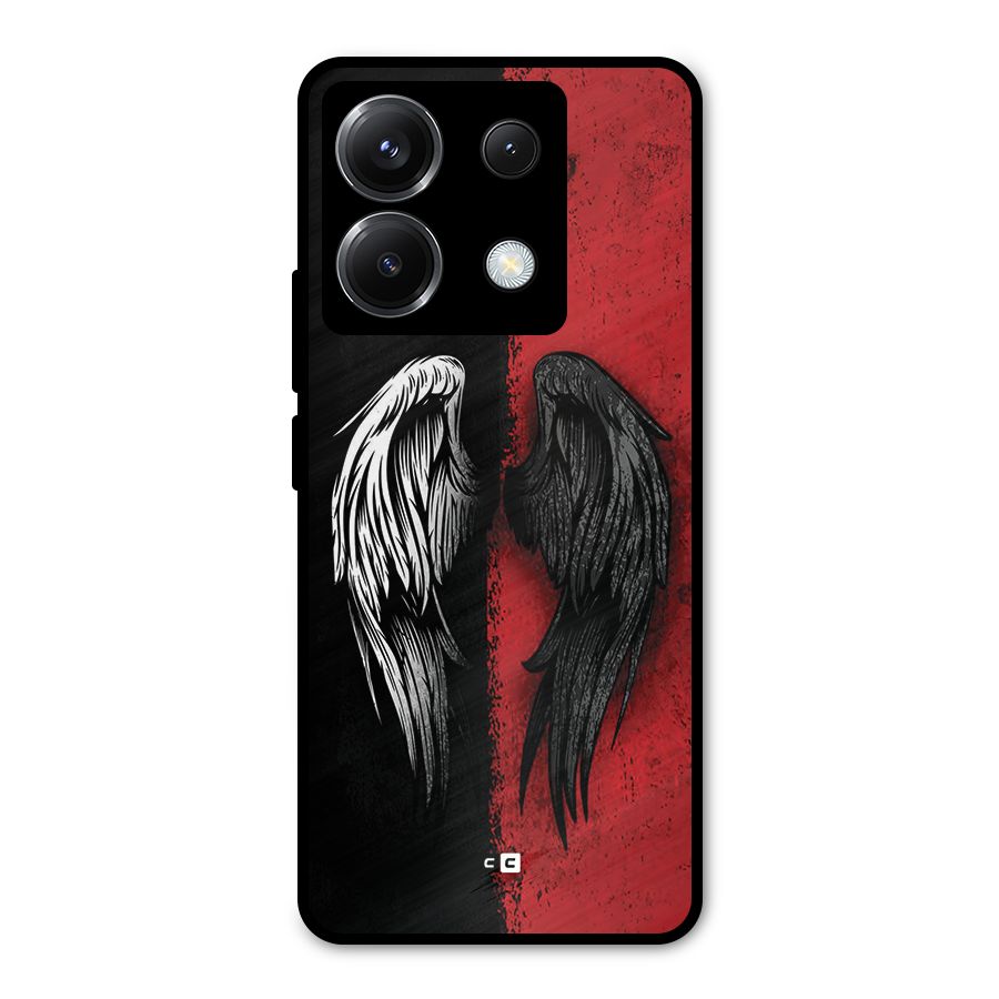 Angle Demon Wings Metal Back Case for Poco X6