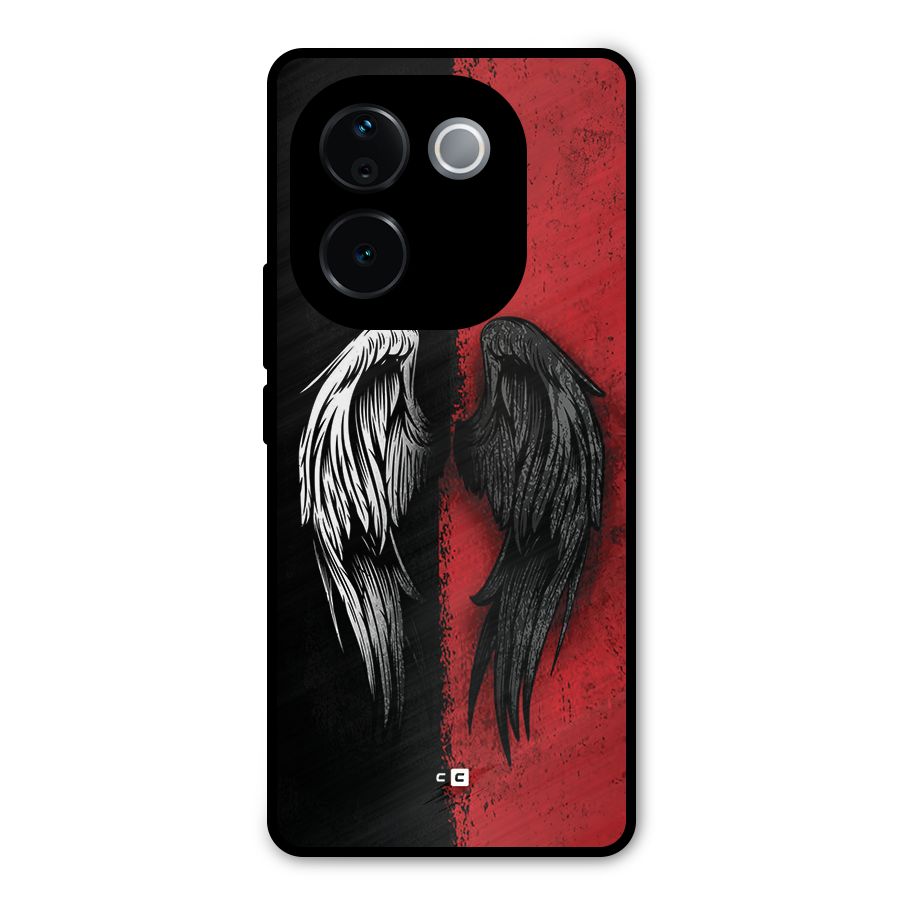 Angle Demon Wings Metal Back Case for Vivo T3 Pro