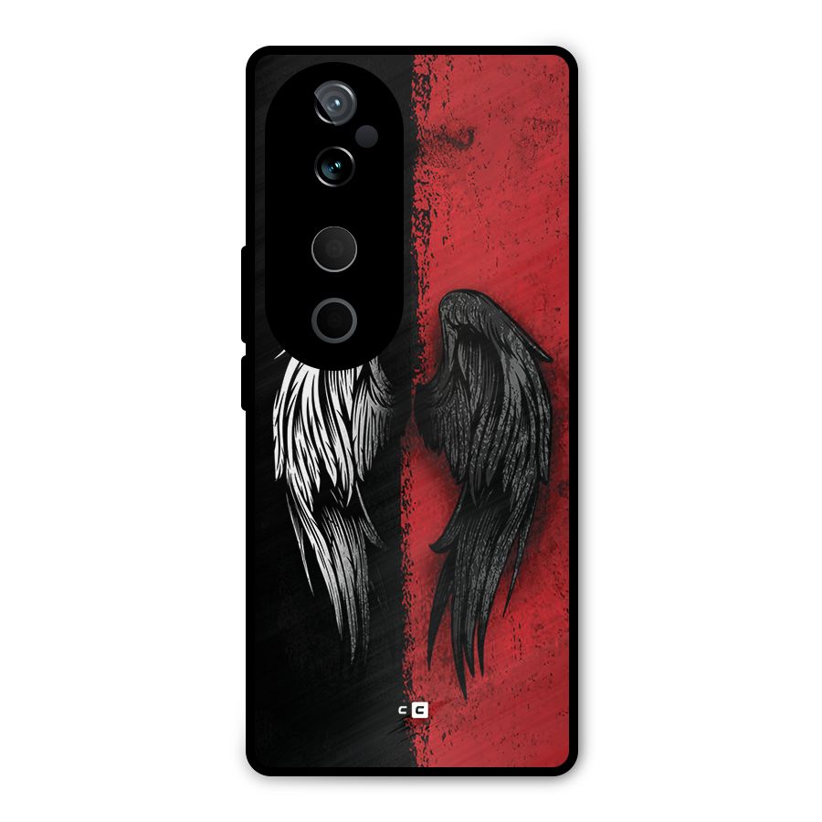 Angle Demon Wings Metal Back Case for Vivo T3 Ultra