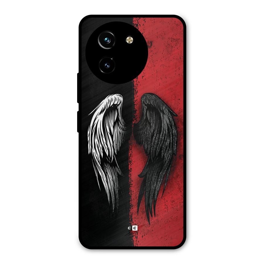 Angle Demon Wings Metal Back Case for Vivo T3x
