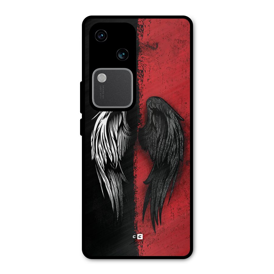 Angle Demon Wings Metal Back Case for Vivo V30 Pro