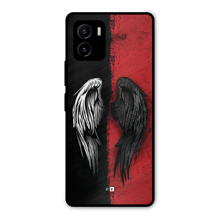 Angle Demon Wings Metal Back Case for Vivo Y15s