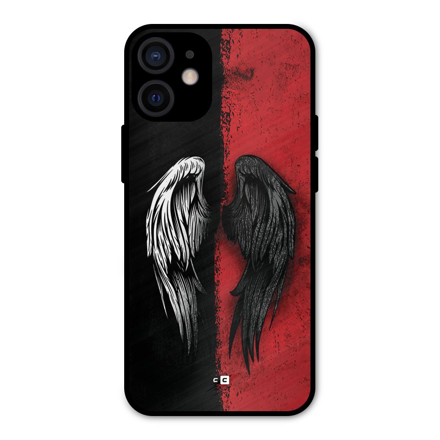Angle Demon Wings Metal Back Case for iPhone 12 Mini