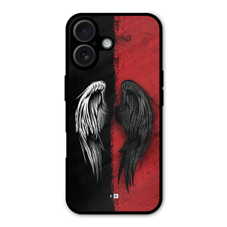 Angle Demon Wings Metal Back Case for iPhone 16