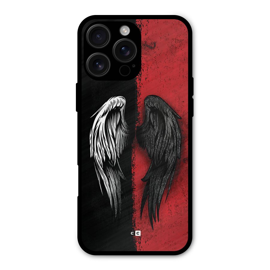 Angle Demon Wings Metal Back Case for iPhone 16 Pro Max