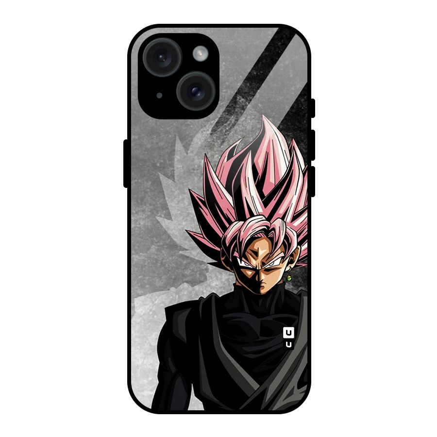 Angry Goku Glass Back Case for iPhone 15