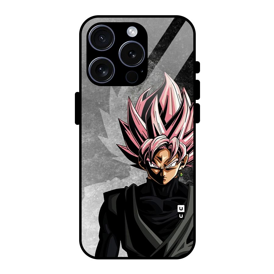 Angry Goku Glass Back Case for iPhone 15 Pro