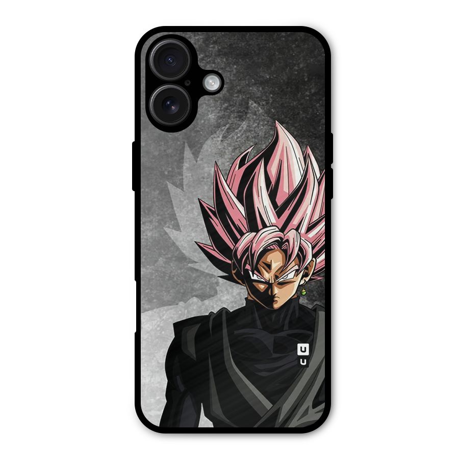 Angry Goku Metal Back Case for iPhone 16 Plus