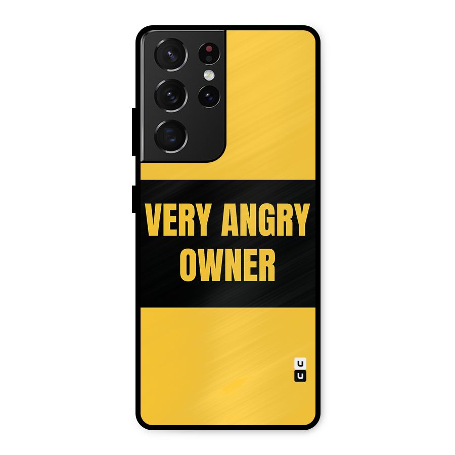 Angry Owner Metal Back Case for Galaxy S21 Ultra 5G