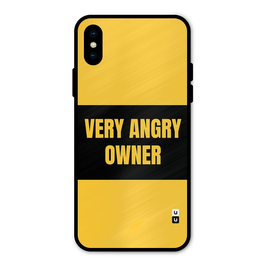 Angry Owner Metal Back Case for iPhone X