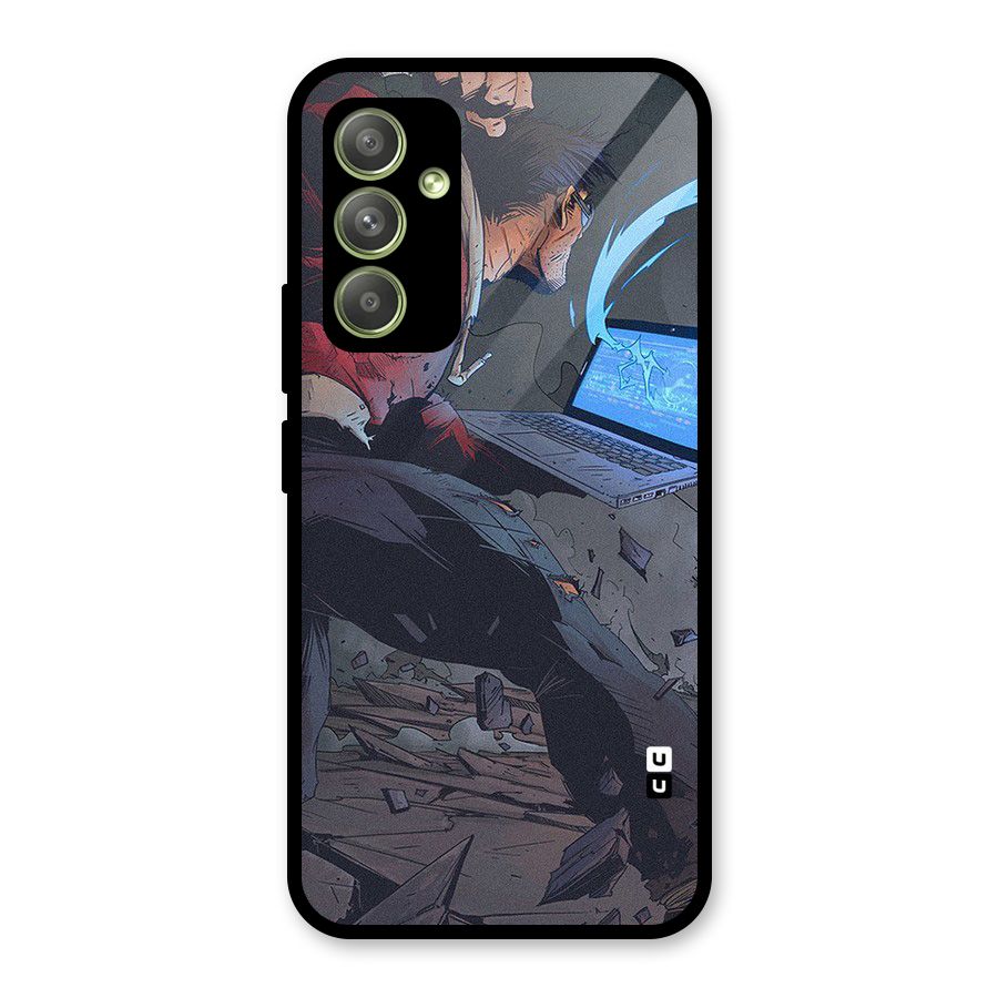 Angry Programmer Glass Back Case for Galaxy A54