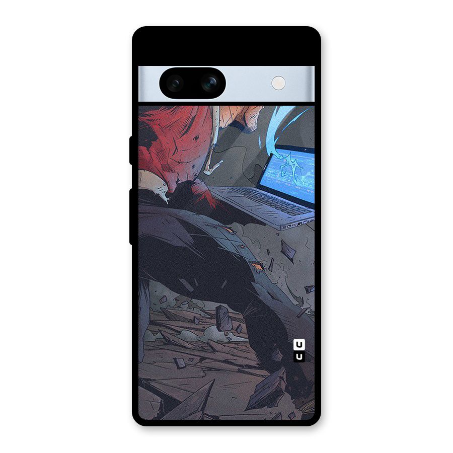 Angry Programmer Glass Back Case for Google Pixel 7a
