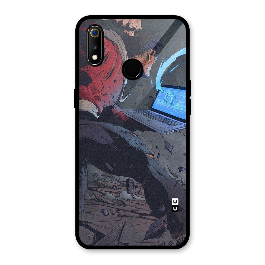 Angry Programmer Glass Back Case for Realme 3