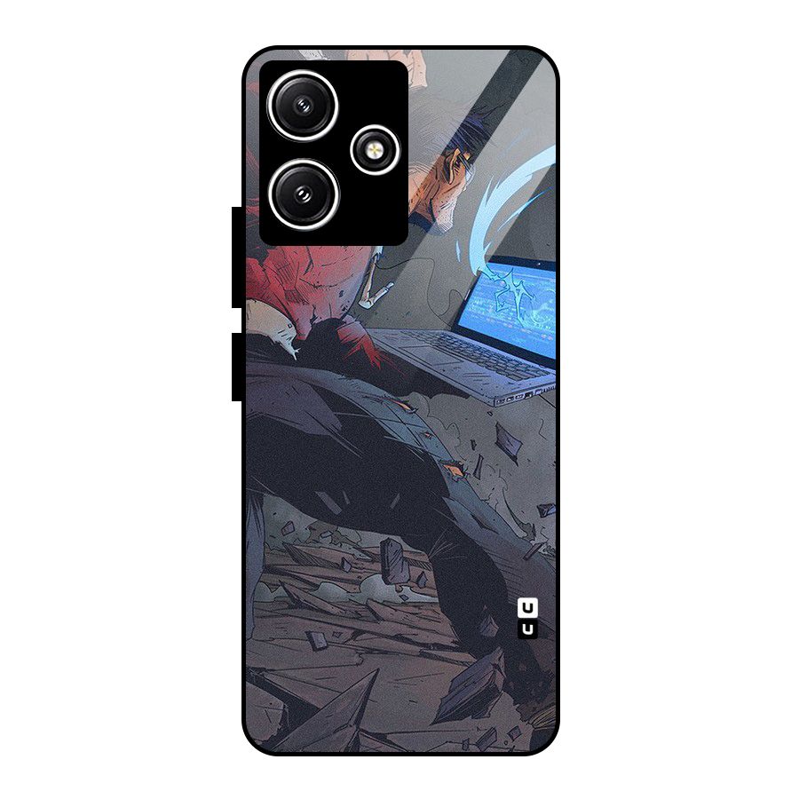 Angry Programmer Glass Back Case for Redmi 12 5G