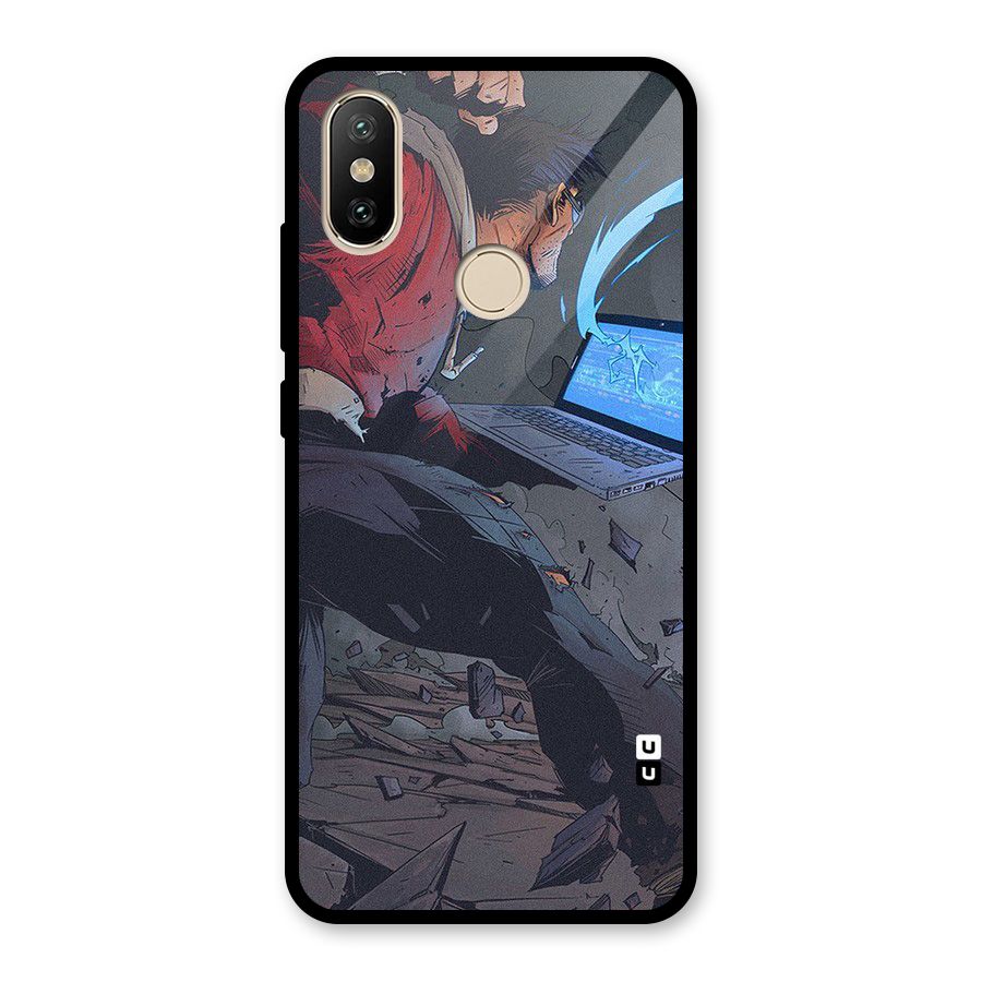 Angry Programmer Glass Back Case for Redmi A1