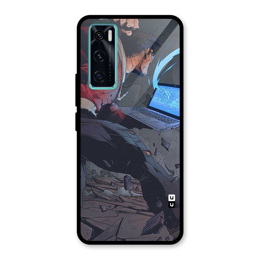 Angry Programmer Glass Back Case for Vivo V20 SE